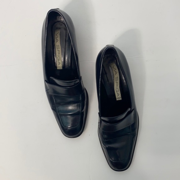 Via Spiga Shoes - Via Spiga Black Patent Leather Loafers